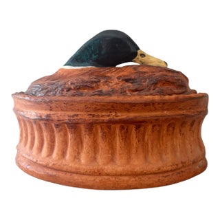 Vintage Pillivuyt for Lamalle Nyc Mallard Duck Terrine – 10” X 6” For Sale