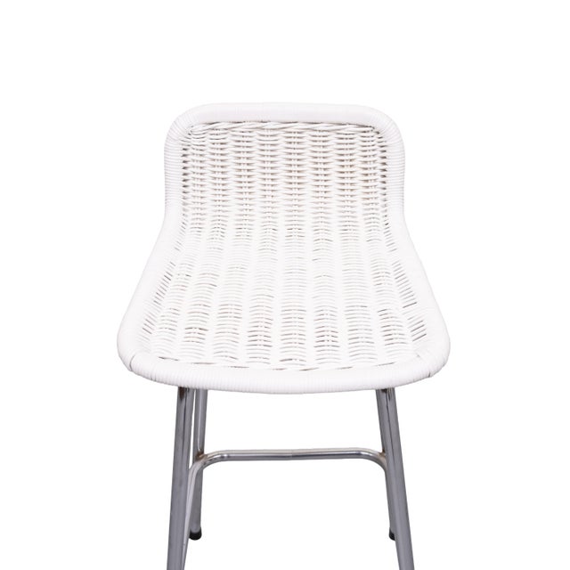 White Rattan Bar Stools from Rohé Noordwolde, Netherlands, 1960s, Set of 3 For Sale - Image 8 of 10