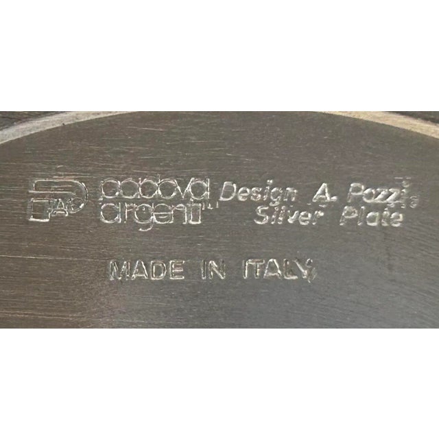 Mid-Century Modern Ambrogio Pozzi Silver-Plate Centerpiece Bowl, 12 Inch - 1 Piece For Sale In San Francisco - Image 6 of 7