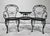 Woodard Furniture Tete-A-Tete Wrought Iron Outdoor Chantilly Rose Tete a Tete Chair Bench Loveseat For Sale - Image 11 of 11