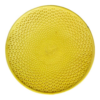 Vintage German Basket Weave Majolica Style Plate For Sale