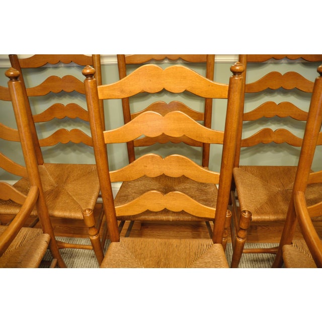 Ethan Allen Ladder Back Dining Chairs Set of 6 Chairish