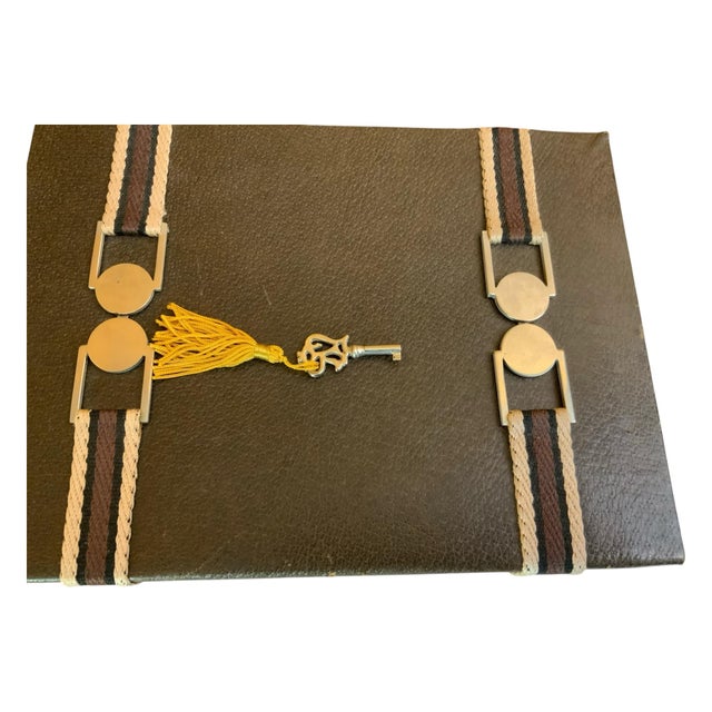 Vintage Mark Cross Brown Suede and Leather Jewelry Box, Italy For Sale - Image 10 of 12