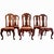 A remarkable set of antique Rococo carved walnut dining chairs, designed with bold curves and great details. Cabriole legs...