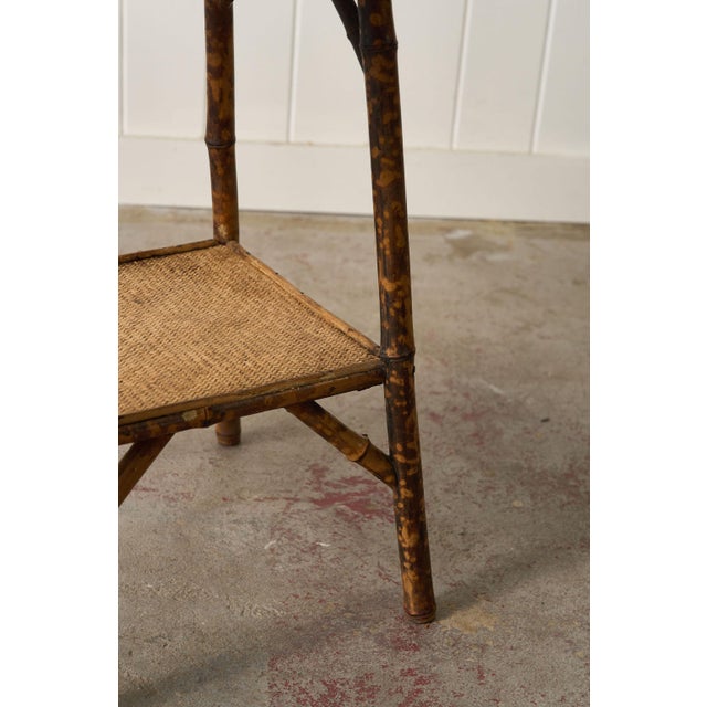 Wood 19th Century Tortoise Bamboo Two-Tiered Table For Sale - Image 7 of 11