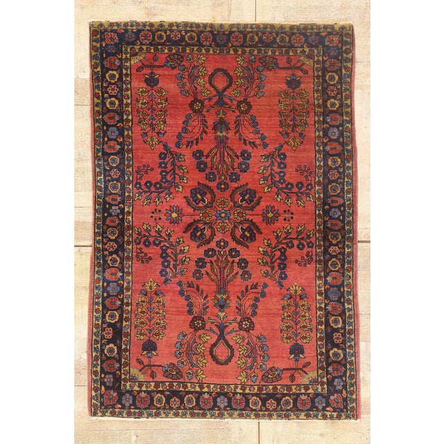 Antique Persian Sarouk Rug, 03'04 X 04'11 For Sale - Image 10 of 10