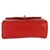 1950s Vintage 24K Red Chevron Lambskin CC Square Flap Bag For Sale - Image 5 of 9