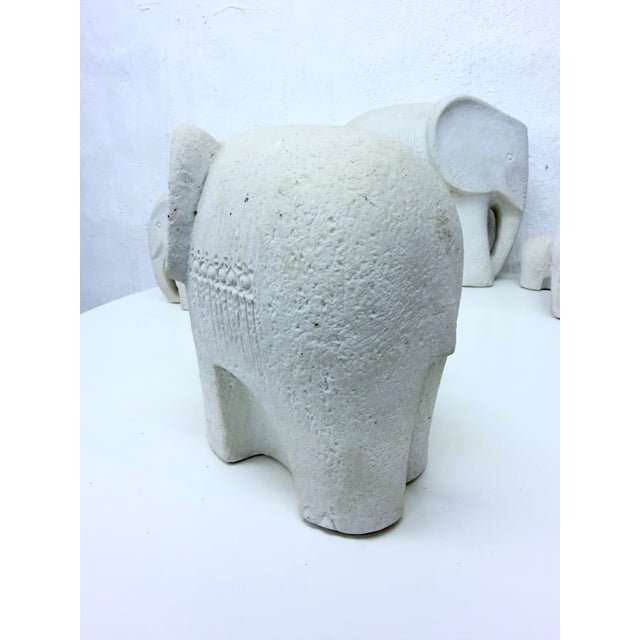 Cast Stone Elephants from Marbell, Belgium, 1960s, Set of 5 For Sale - Image 15 of 18