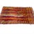 1940s Vintage Filikli Tulu Rug 3x5 – Konya Long Pile Vertical Stripes in Orange & Red For Sale - Image 5 of 5