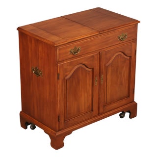 Henkel Harris Georgian Style Cherry Flip Top Server Cabinet For Sale
