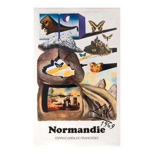 1969 French Railway Poster - Normandie, Ferrocarriles Franceses (French Railways)