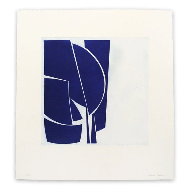Abstract Joanne Freeman "Covers 1 Ultramarine" Print For Sale - Image 3 of 3