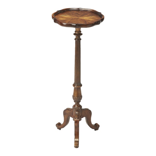 Chatsworth Pedestal Plant Stand, Medium Brown For Sale