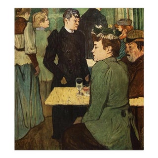 1950s After Toulouse-Lautrec "Corner in the Moulin De La Galette" Vintage Full Color Print For Sale