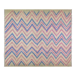 Modern Afghan Flatweave Kilim Wool Rug, 6'10"x8' For Sale