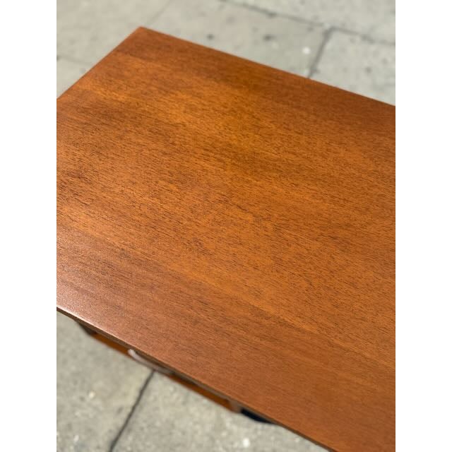Wood 1950's Solid Mahogany Writing Desk For Sale - Image 7 of 11