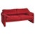 Red Italian Red ‘Maralunga’ Loveseat by Vico Magistretti for Cassina, 1970s For Sale - Image 8 of 12