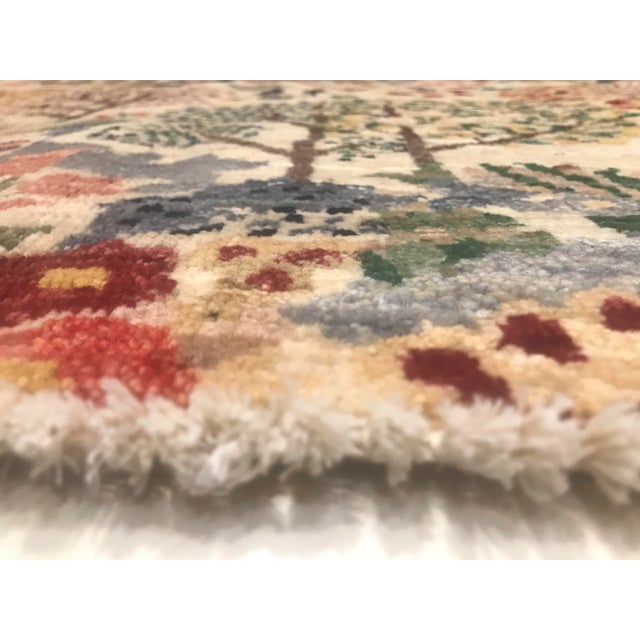 Cream Vintage Naif Rug For Sale - Image 8 of 13