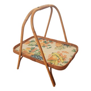 Vintage Bamboo Serving Tray, 1950s For Sale