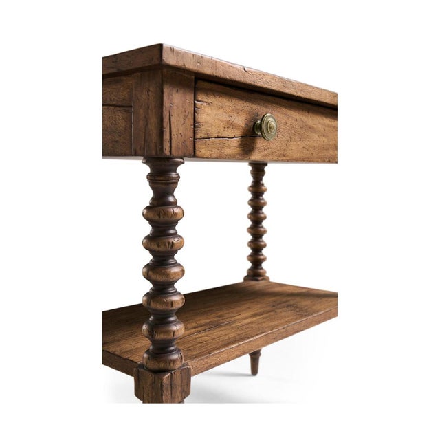 Rustic Bobbin-Turned Rustic Nightstand For Sale - Image 3 of 12