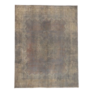 Mid 20th Century Modern Classic Industrial Vintage Turkish Rug - 08’11 X 11’08 For Sale