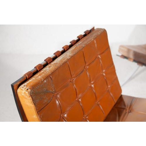 Vintage Barcelona Lounge Chairs by Mies Van Der Rohe for Knoll, 1970s, Set of 2 For Sale - Image 15 of 17