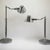 Contemporary Pair of Ralph Lauren Polished Nickel Chrome Pharmacy Desk Lamps For Sale - Image 3 of 7