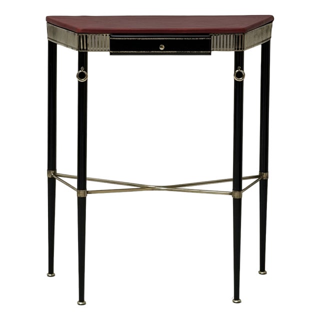 Vintage Console Table in the style of Jacques Adnet, 1950s For Sale