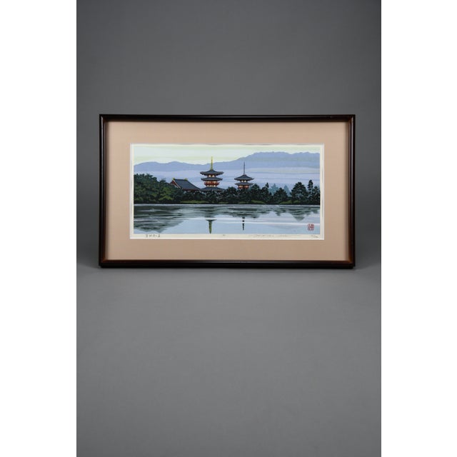Masao Ido, Summer at Yakushiji Temple, 1996, Woodblock Print, Framed For Sale - Image 3 of 13