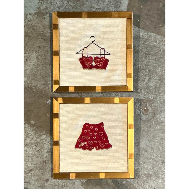 Vintage Original Needlepoint Swimsuit For Sale - Image 12 of 12