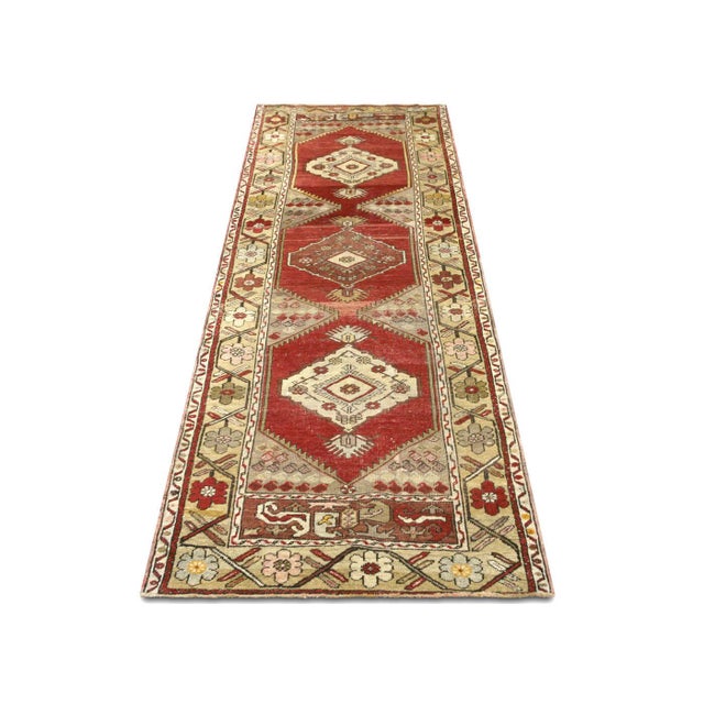 1960s Turkish Oushak Runner For Sale In Los Angeles - Image 6 of 6