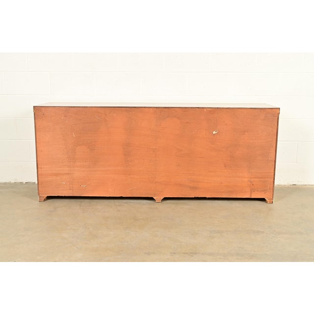 Pierre Cardin Mid-Century Modern Burl Wood and Brass Sideboard Credenza, 1970s For Sale - Image 17 of 18