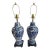 Antique Blue & White Chinese Porcelain Lamps, Hong Kong - a Pair For Sale