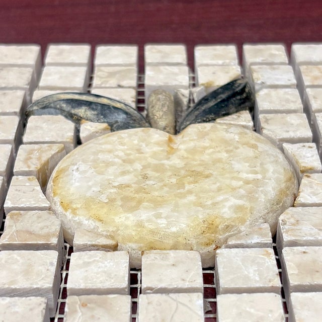 Mediterranean Botticino Marble / Rosa Crystal Marble / Verde Saltan Marble / Café Brissac Limestone Polished Peach Decorative Mosaic For Sale - Image 3 of 4