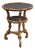Italian Carved Giltwood Side Table With Slate Top, Shelf and Floral Motifs For Sale