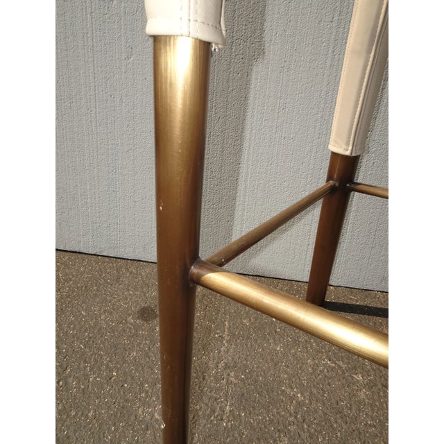 Pedrali Tan Leather Contemporary Bar Stool For Sale - Image 11 of 12