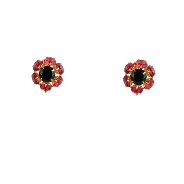 Contemporary Fleur Earrings, a pair For Sale - Image 3 of 3