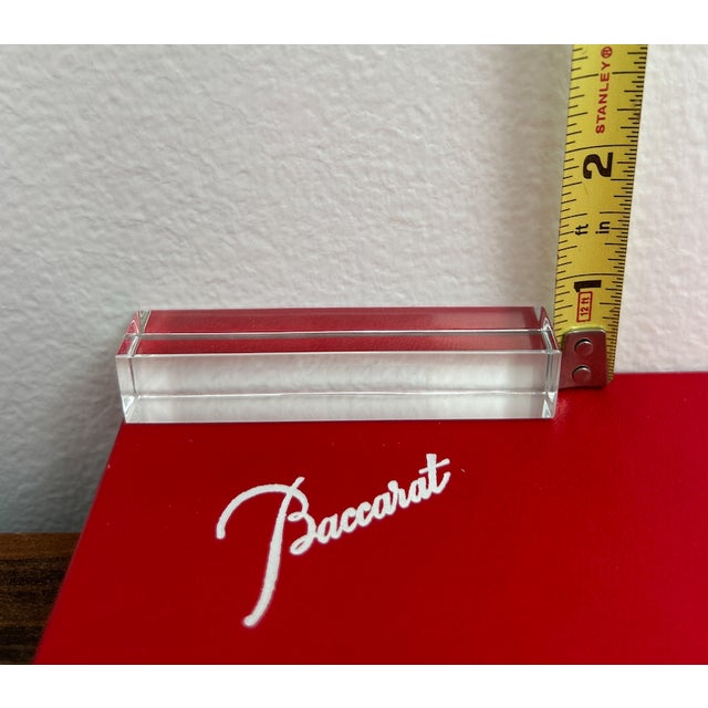 Vintage Mid-Century Modern Baccarat Cut Crystal 12 Knife Rests with Original Box For Sale - Image 16 of 18
