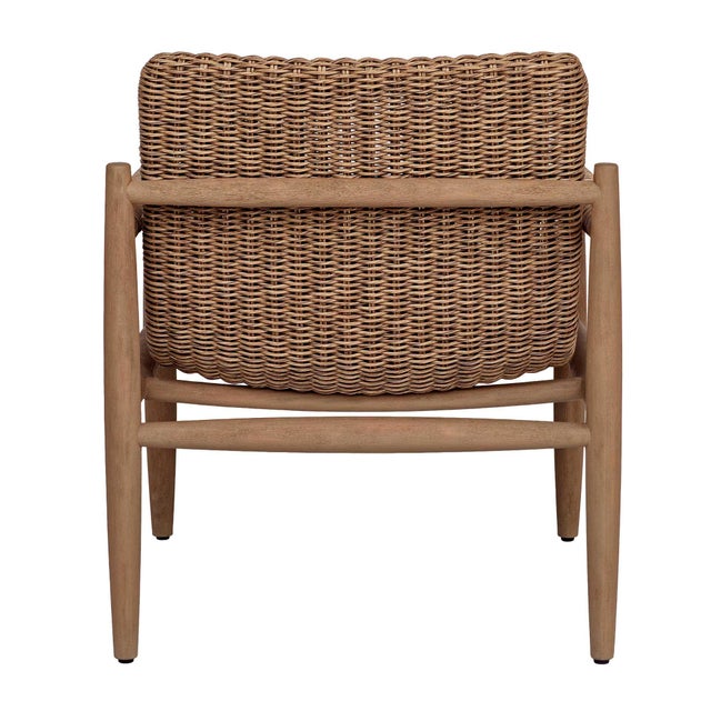 Kenneth Ludwig Chicago Sumba Golden Flax Outdoor Lounge Chair For Sale - Image 4 of 8