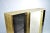 Metal Gold Leaf Fiber Marquetry, Black Stone, Brass, and White Rock Crystal Cabinet by François-Xavier Turrou for Ginger Brown For Sale - Image 7 of 12