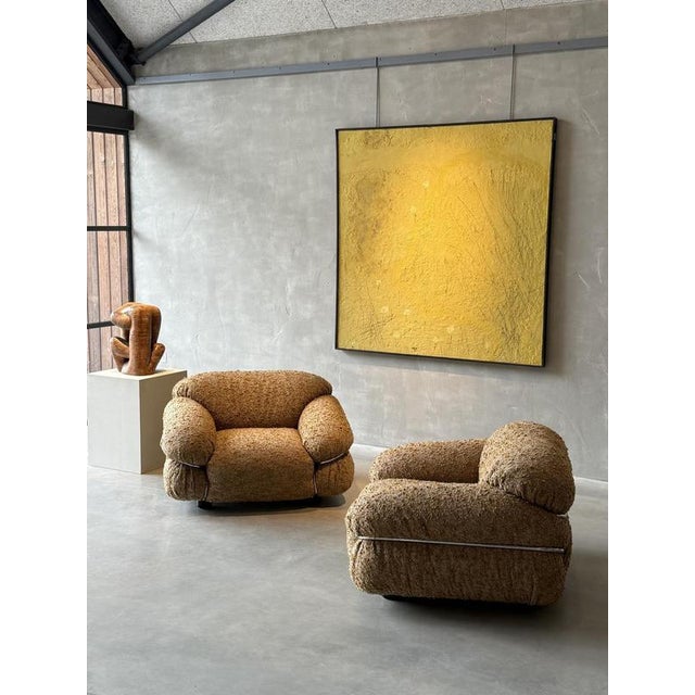 Sesann Armchairs by Gianfranco Fratinni, Set of 2 For Sale - Image 3 of 9