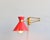 1930s Metal, Brass, and Glass Diablo Wall Lamp by René Mathieu for Lunel, 1950s For Sale - Image 5 of 6