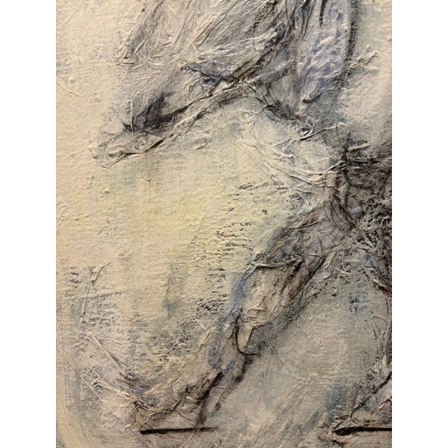 Vintage Mid-Century Modern Abstract Oil Painting For Sale - Image 11 of 16