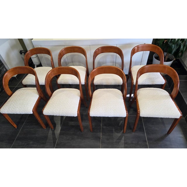 Vintage Gondola Chairs from Baumann, France, 1970s, Set of 8 For Sale - Image 3 of 18