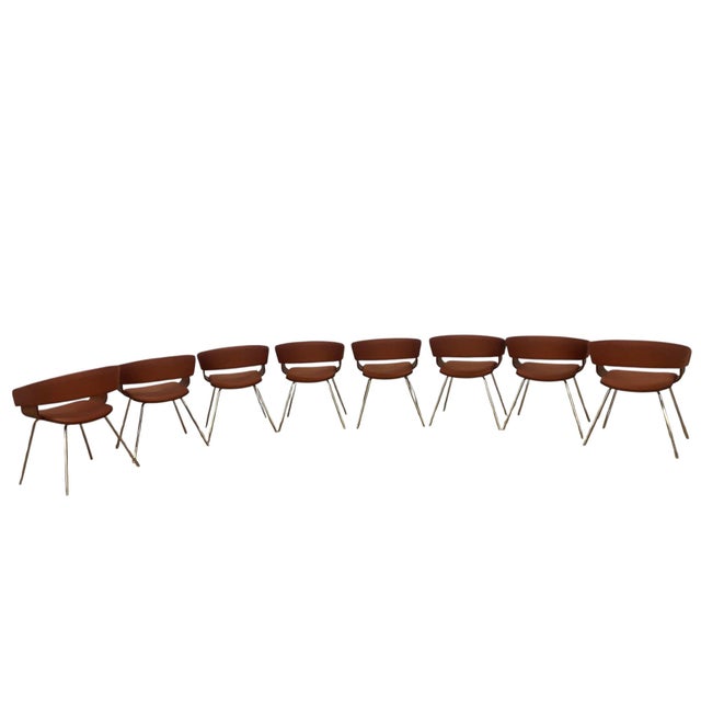 Vintage Modern Allermuir A580 Mollie Dining Side Chairs - Set of 8 These gorgeous Mollie chairs have been upholstered in...