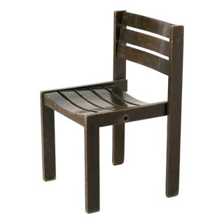 Stackable Dining Chair in Green Stained Wood from Wilkhahn, Germany, 1970s For Sale