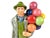 Vintage Old Man and Woman Balloon and Flower Sellers Figurines - 2 Pieces For Sale - Image 6 of 13