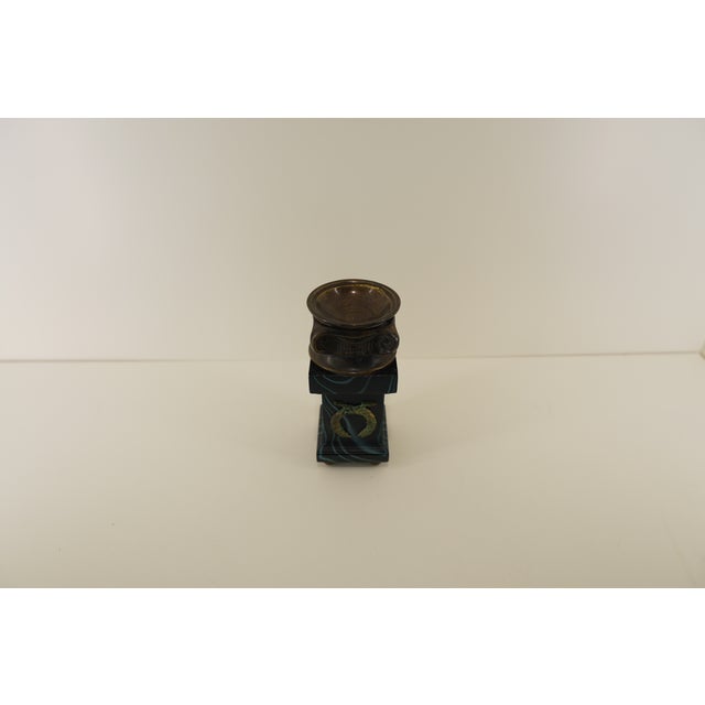 Traditional Vintage Marble Pedestal Vessel For Sale - Image 3 of 13