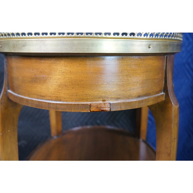 Mid 20th Century Cassard Romano Chateau Walnut Oval Tiered Gallery Side Accent Tables - Set of 2 For Sale - Image 9 of 10