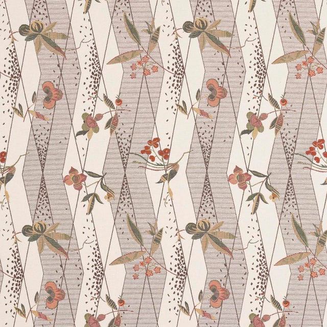 SAMPLE - Schumacher Romola Floral Fabric In Birch For Sale
